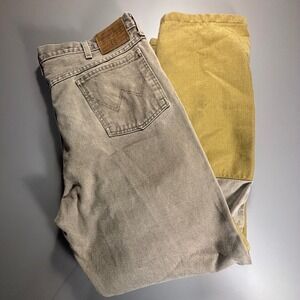 Vintage Wrangler Rugged Wear Outdoors Pants Mens 38x32 Khaki‎ Canvas Workwear